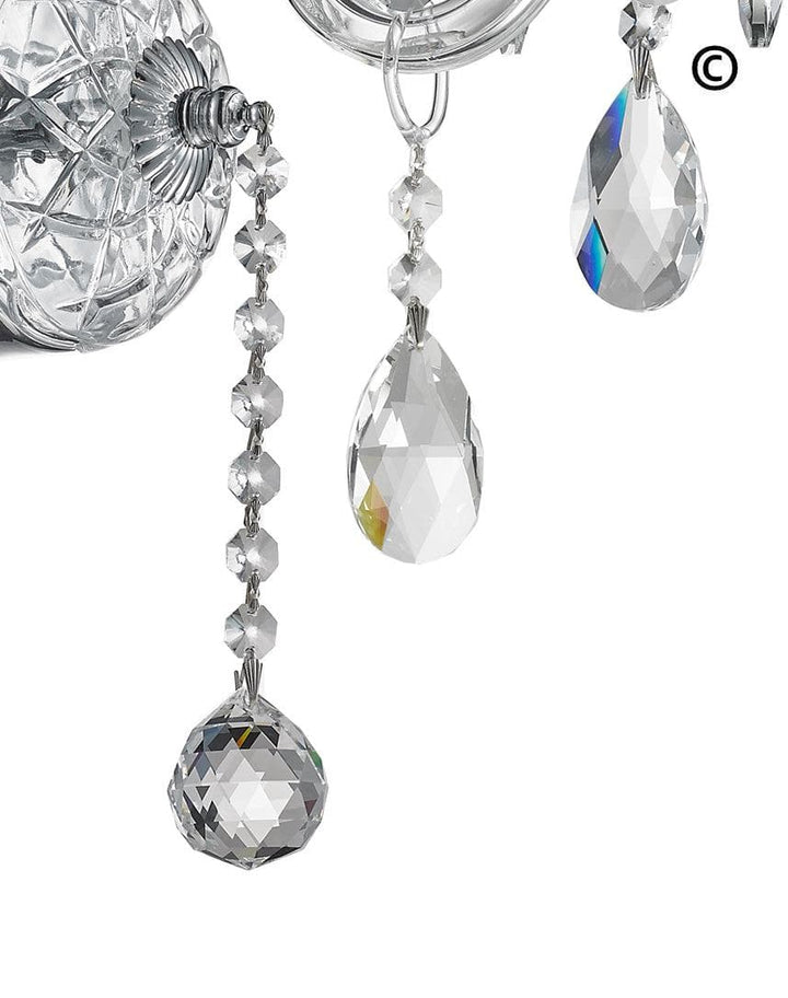 Bohemian Elegance Single Arm Wall Light Sconce- CHROME - Designer Chandelier 