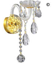 Load image into Gallery viewer, Bohemian Elegance Single Arm Wall Light Sconce - GOLD - Designer Chandelier 
