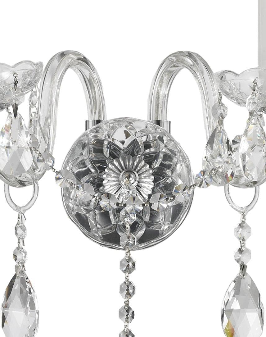 Bohemian Elegance Double Arm Wall Light Sconce - CHROME - Designer Chandelier 