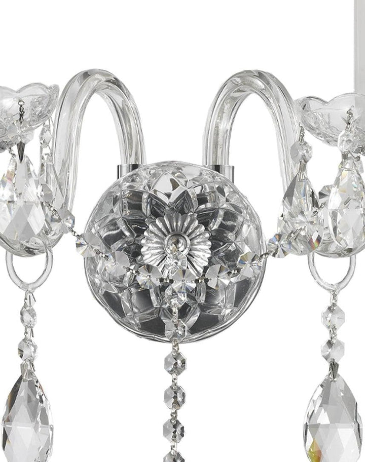 Bohemian Elegance Double Arm Wall Light Sconce - CHROME - Designer Chandelier 