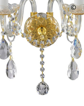 Load image into Gallery viewer, Bohemian Elegance Double Arm Wall Light Sconce - GOLD - Designer Chandelier 
