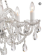 Load image into Gallery viewer, Bohemian Prague 5 Arm Crystal Chandelier - Chrome Fixtures - Designer Chandelier 
