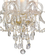 Load image into Gallery viewer, Bohemian Prague 5 Arm Crystal Chandelier - Brass Fixtures
