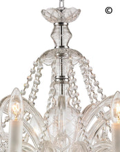 Load image into Gallery viewer, Bohemian Prague 10 Arm Crystal Chandelier - Chrome Fixtures - Designer Chandelier 
