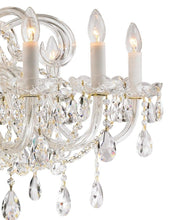 Load image into Gallery viewer, Bohemian Prague 10 Arm Crystal Chandelier - Brass Fixtures - Designer Chandelier 
