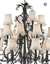 Load image into Gallery viewer, ARIA - Hampton 24 Arm Chandelier - Dark Bronze - Designer Chandelier 
