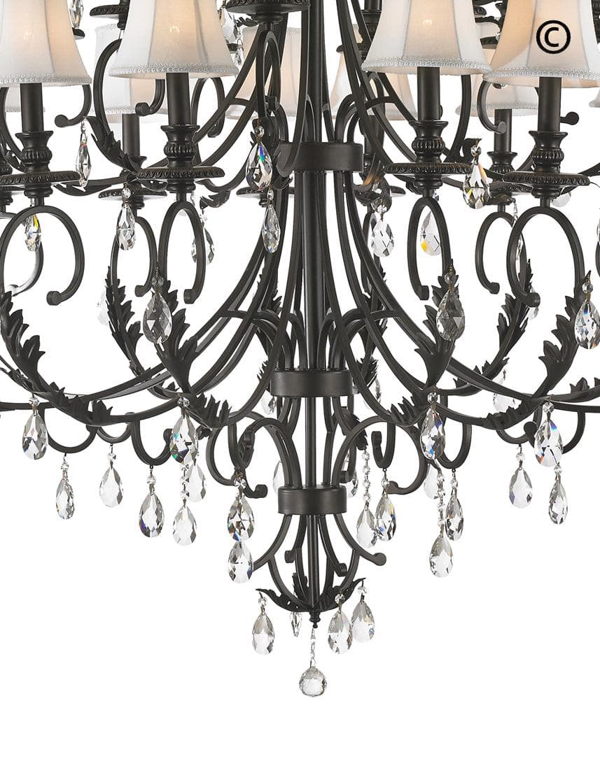 ARIA - Hampton 24 Arm Chandelier - Dark Bronze - Designer Chandelier 