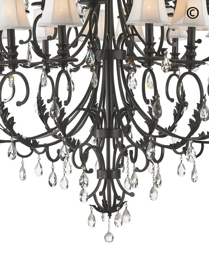 ARIA - Hampton 24 Arm Chandelier - Dark Bronze - Designer Chandelier 