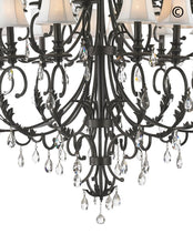 Load image into Gallery viewer, ARIA - Hampton 24 Arm Chandelier - Dark Bronze - Designer Chandelier 
