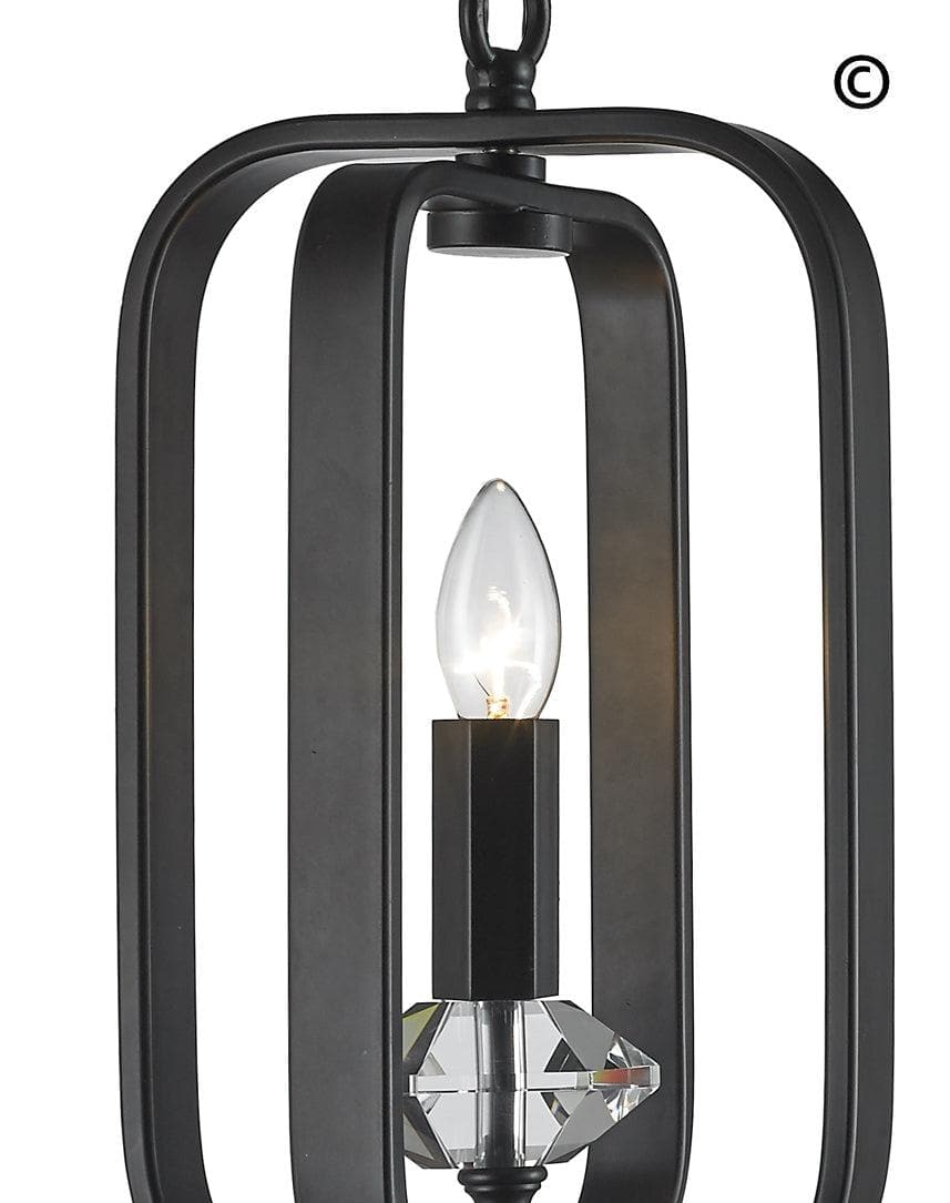 NewYork Allure - Single Light - Dark Bronze - Designer Chandelier 