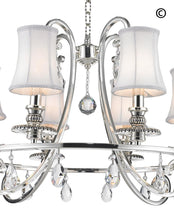 Load image into Gallery viewer, NewYork - Hampton Halo 8 Light Chandelier - Silver Plated - Designer Chandelier 
