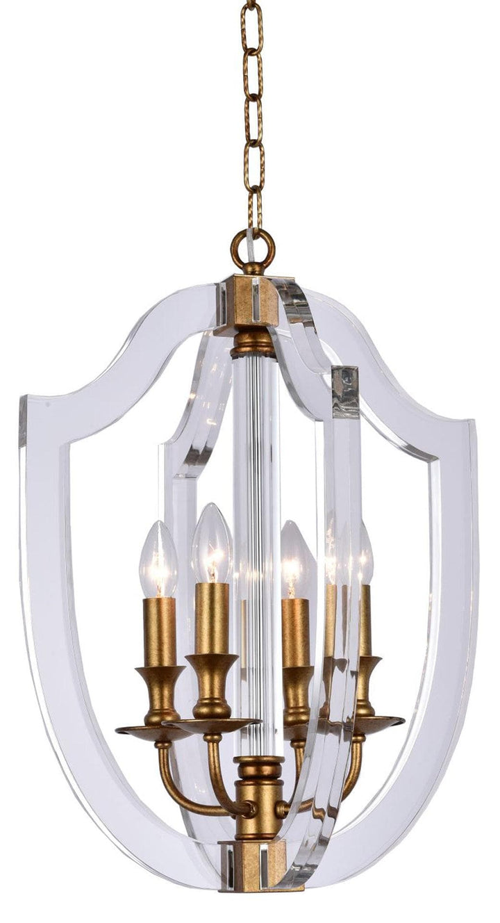 NewYork Lantern 4 Light - Antique Gold Finish