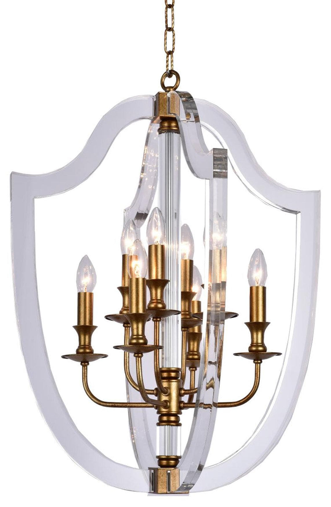 NewYork Lantern 8 Light - Antique Gold Finish