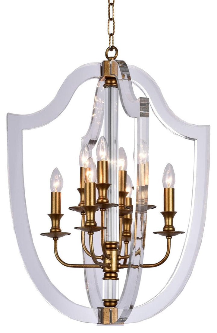 NewYork Lantern 8 Light - Antique Gold Finish