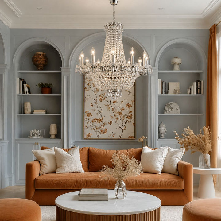 NewYork Empress - Basket Chandelier - Chrome - Width: 75cm
