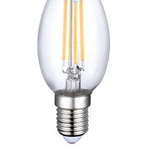 Load image into Gallery viewer, Warm White (3000K) LED – Flicker-Free 4 Watt Dimmable E14 Candle Bulb (New)
