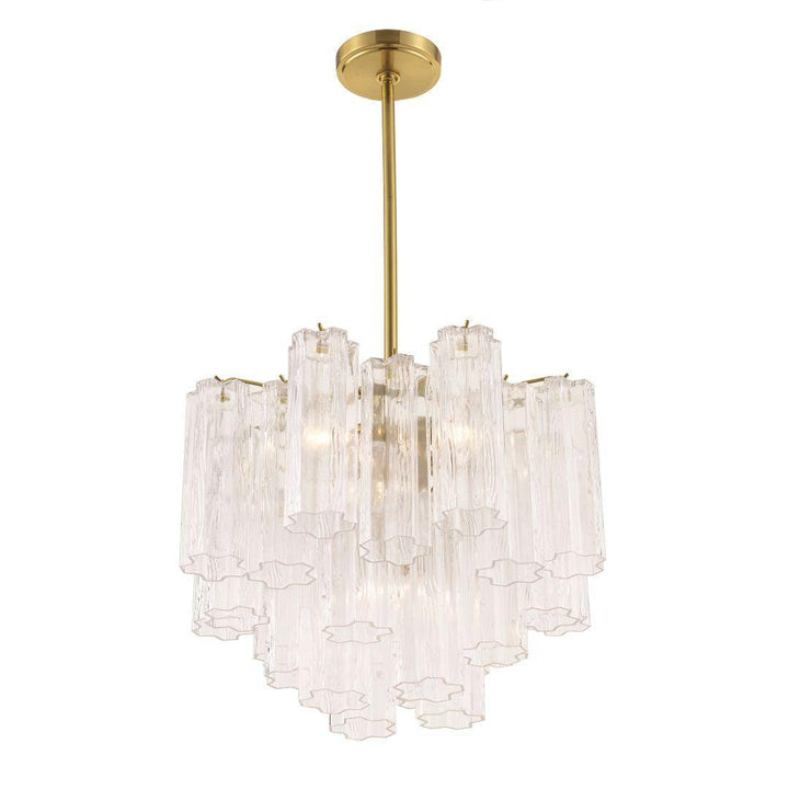 Odelle Collection - Ring Chandelier - Clear & Satin Brass - W:45cm