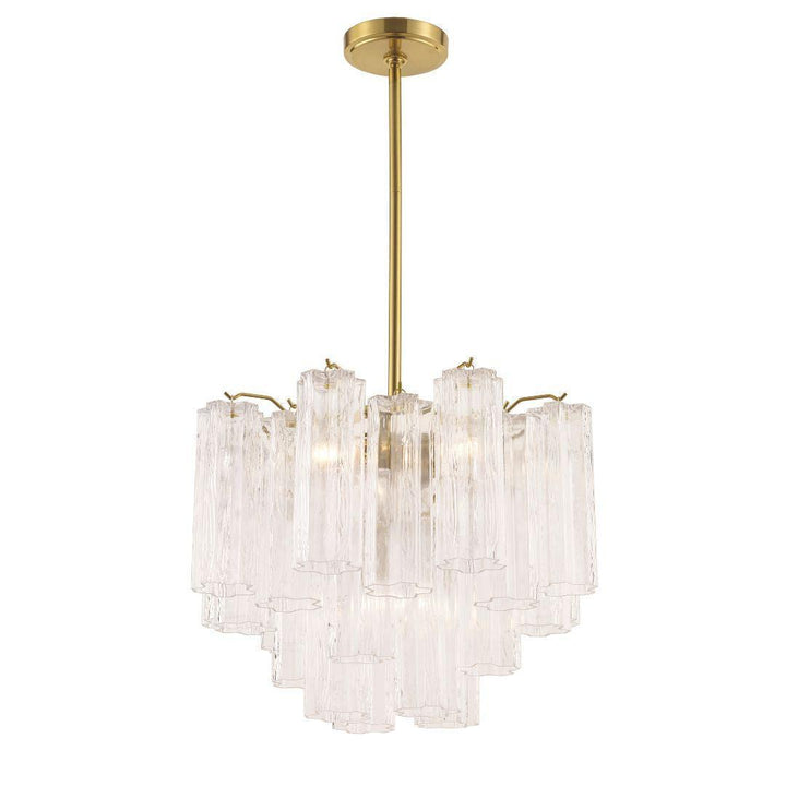 Odelle Collection - Ring Chandelier - Clear & Satin Brass - W:45cm