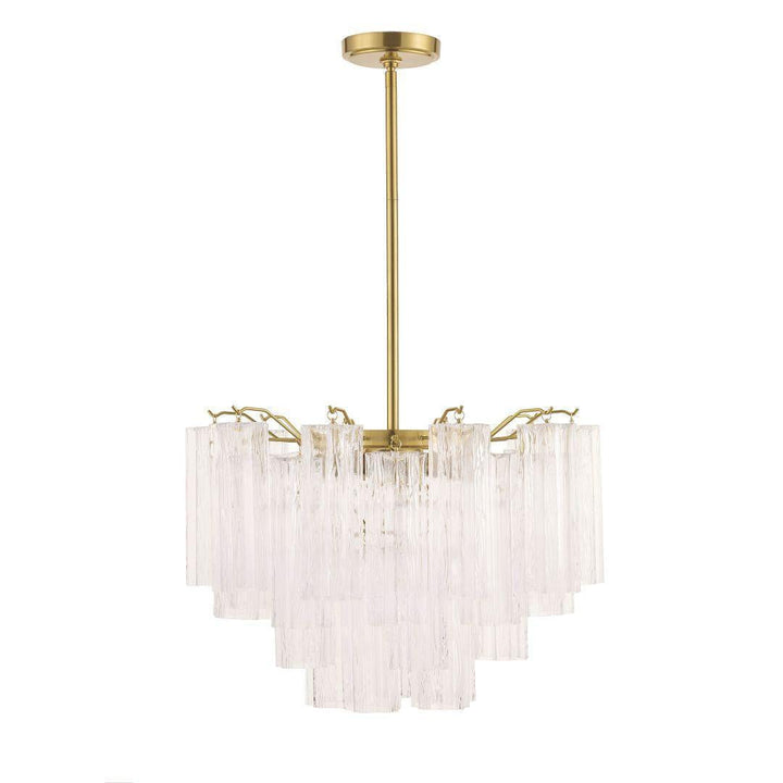 Odelle Collection - Ring Chandelier - Clear & Satin Brass - W:50cm