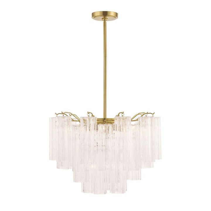 Odelle Collection - Ring Chandelier - Clear & Satin Brass - W:50cm