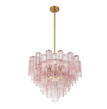 Load image into Gallery viewer, Odelle Collection - Ring Chandelier - Pink &amp; Brass - W:68cm
