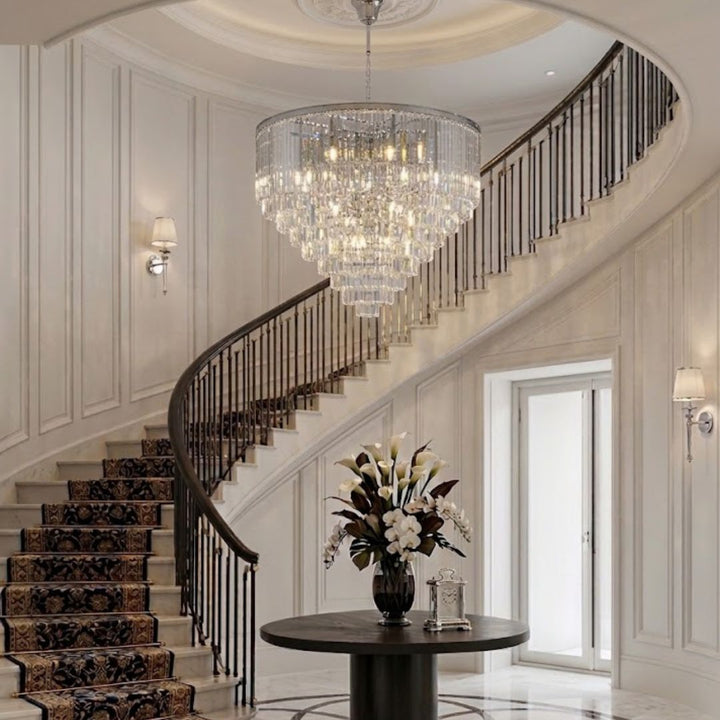 Odeon (Oasis) Chandelier- Large 9 Layer - Clear Finish - W:130cm