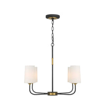 Load image into Gallery viewer, Royston Collection - 4 Light - Chandelier - Satin Brass &amp; Matte Black- W:73.6cm - Default
