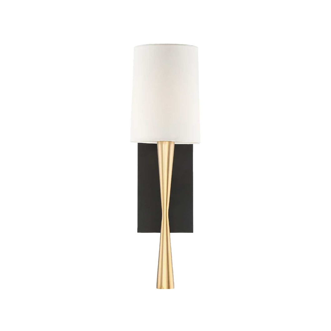 Truax Collection - Wall Light - Satin Brass & Matte Black
