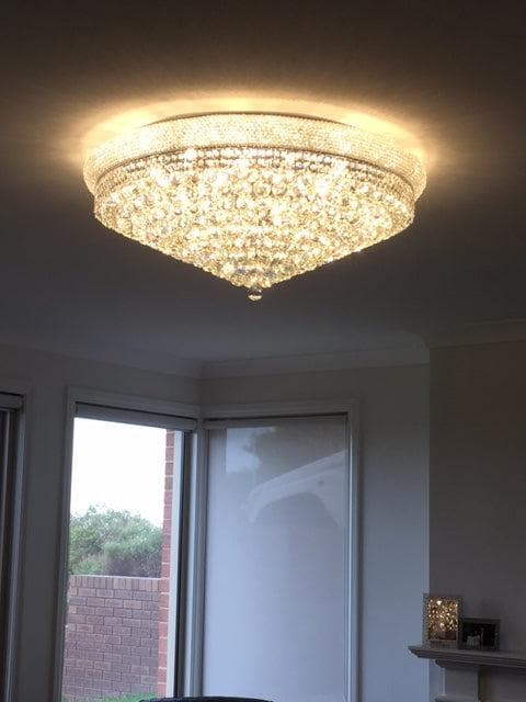Royal Empress Flush Mount Basket Chandelier - GOLD - W:90cm