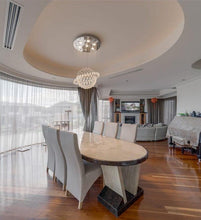 Load image into Gallery viewer, Saturn Ball LED Crystal Chandelier - Width:66 Height:90cm
