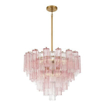 Load image into Gallery viewer, Odelle Collection - Ring Chandelier - Pink &amp; Brass - W:68cm

