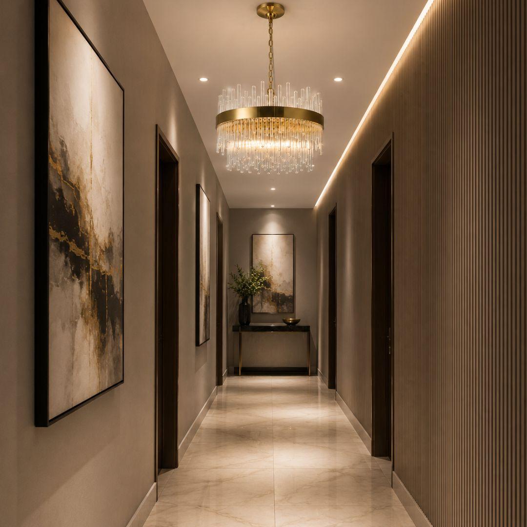 Selene Collection - 55cm Chandelier - Brass