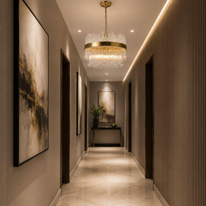 Selene Collection - 55cm Chandelier - Brass