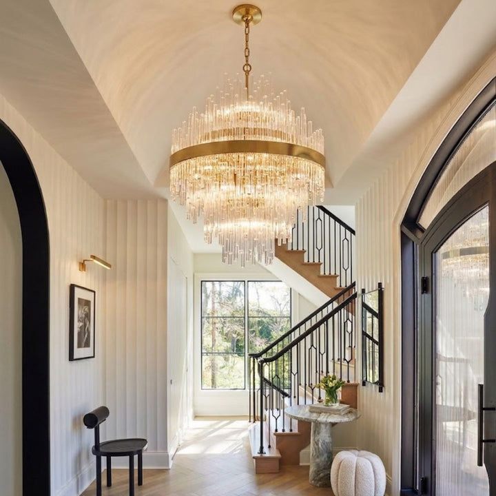 Selene Collection - 7 Tier Chandelier - Brass