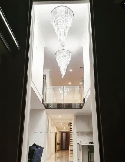 NewYork Oasis Spiral Chandelier - Chrome - Width: 80cm - Designer Chandelier Australia