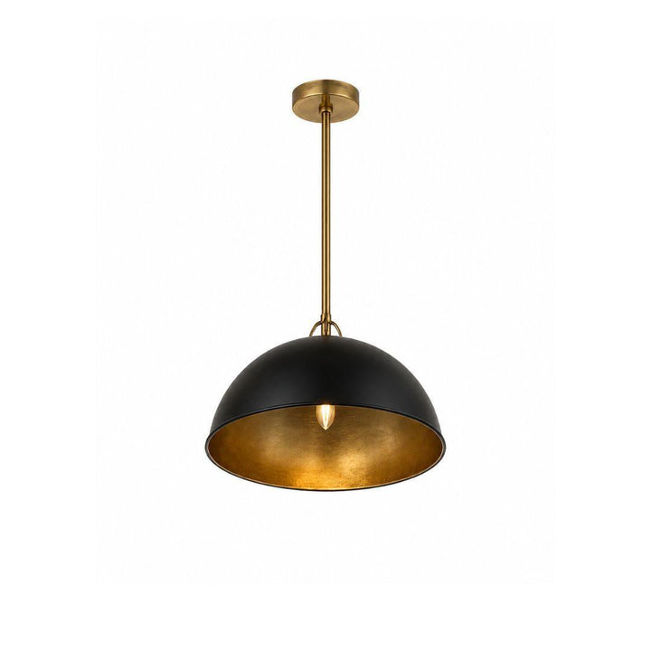 Trenton Collection - Pendant Chandelier - Satin Brass & Black - W:30cm