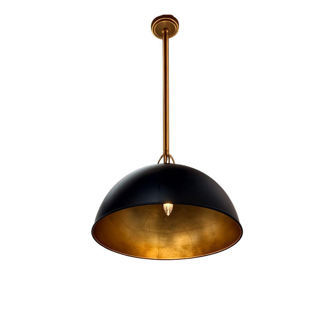 Trenton Collection - Pendant Chandelier - Satin Brass & Black - W:50cm