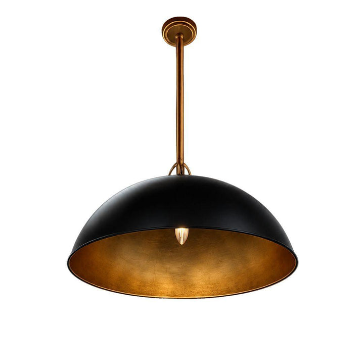 Trenton Collection - Chandelier - Satin Brass & Black - W:60cm