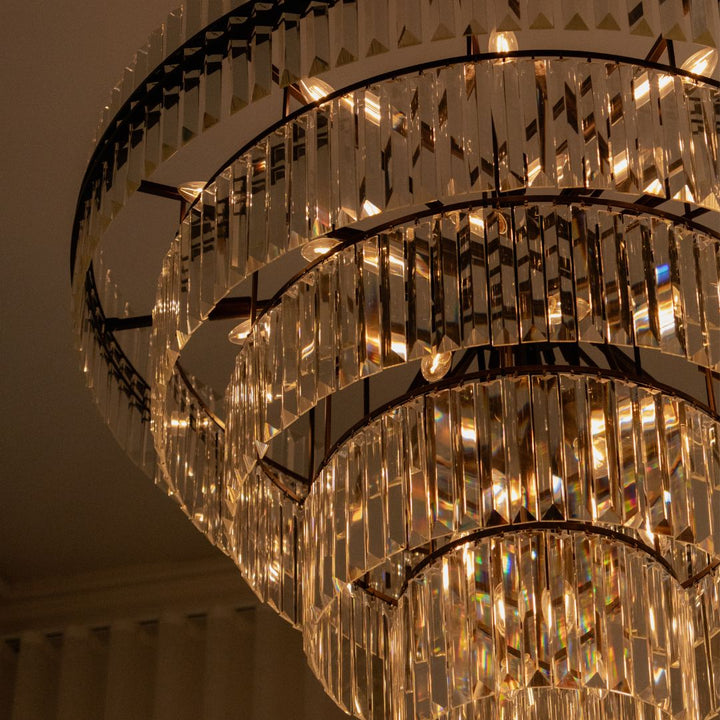 Ashton Collection - Five Tier Chandelier - 120cm - Champagne Finish