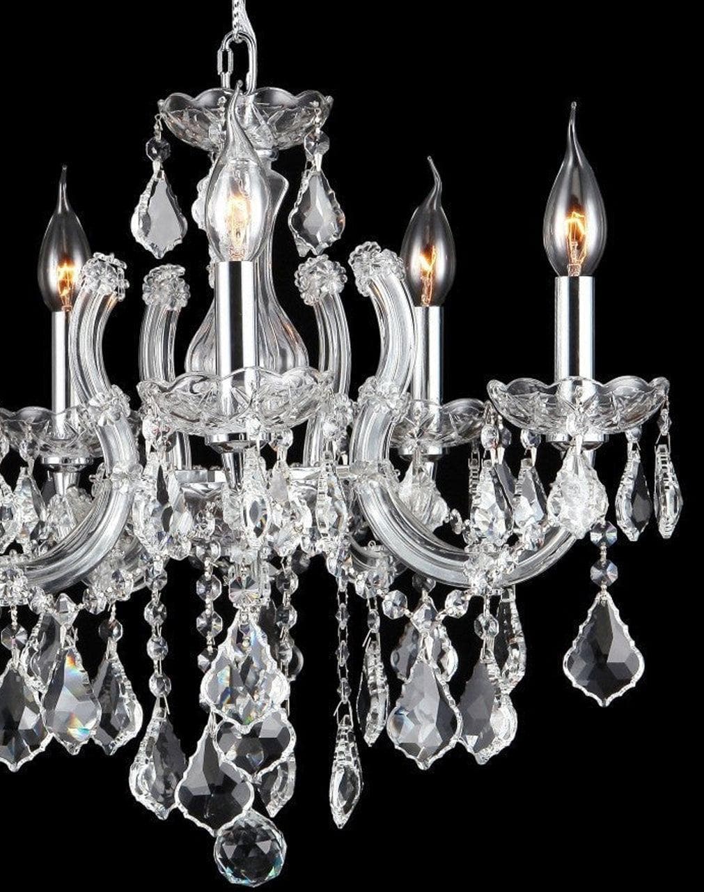 Maria Theresa 5 Light Crystal Chandelier - CHROME - Designer Chandelier Australia