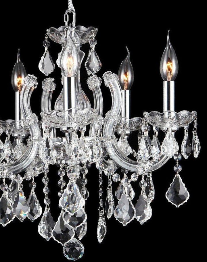 Maria Theresa 5 Light Crystal Chandelier - CHROME - Designer Chandelier Australia