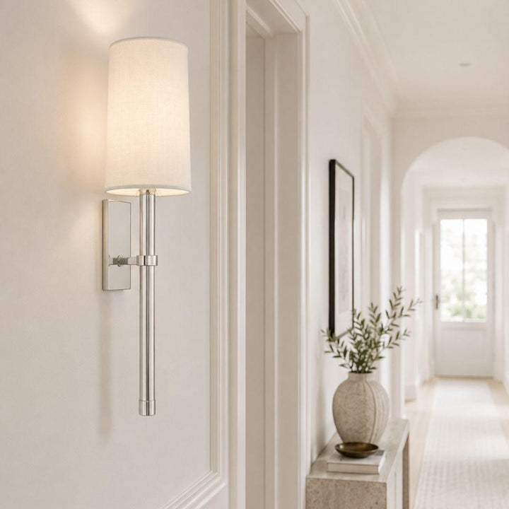 Xavier Collection - Wall Sconce - Polished Nickel Frame
