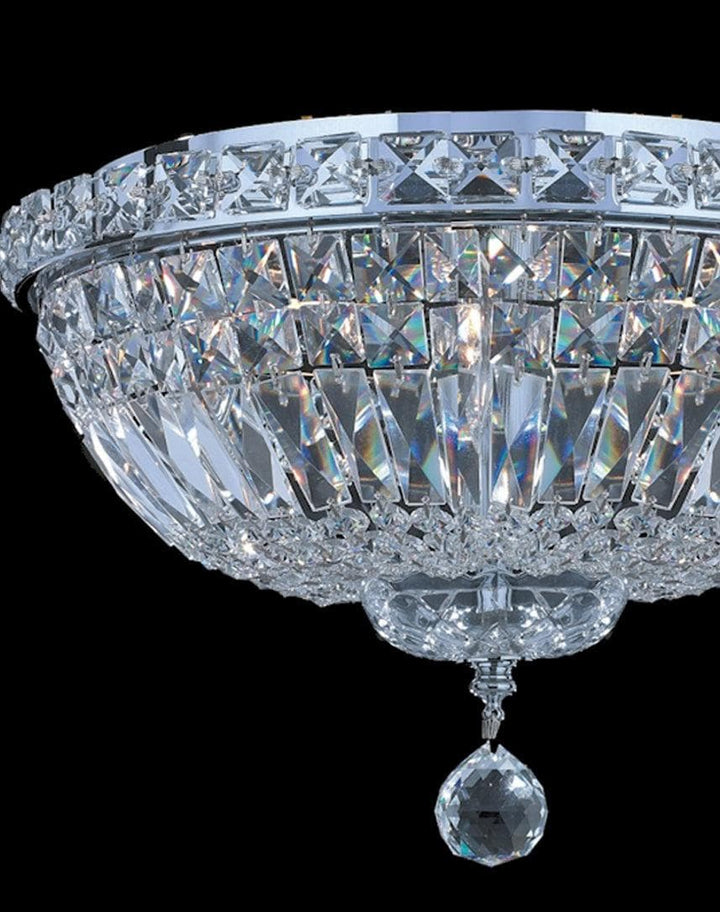 Empress Flush Mount Basket Chandelier - Chrome - W:35cm
