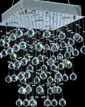 Load image into Gallery viewer, Square Cluster LED Crystal Chandelier - Width:40cm Height:70cm
