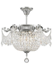 Load image into Gallery viewer, Regency Basket Chandelier - Chrome Finish - Flush Mount - W:46cm H:43cm

