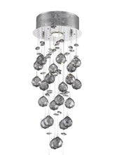 Load image into Gallery viewer, Round Cluster LED Crystal Chandelier - SMOKE- Width:20cm Height:60cm
