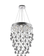 Load image into Gallery viewer, Round Cluster LED Crystal Chandelier -SMOKE - Width:50cm Height:90cm
