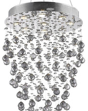 Load image into Gallery viewer, Round Cluster LED Crystal Chandelier -SMOKE - Width:50cm Height:90cm
