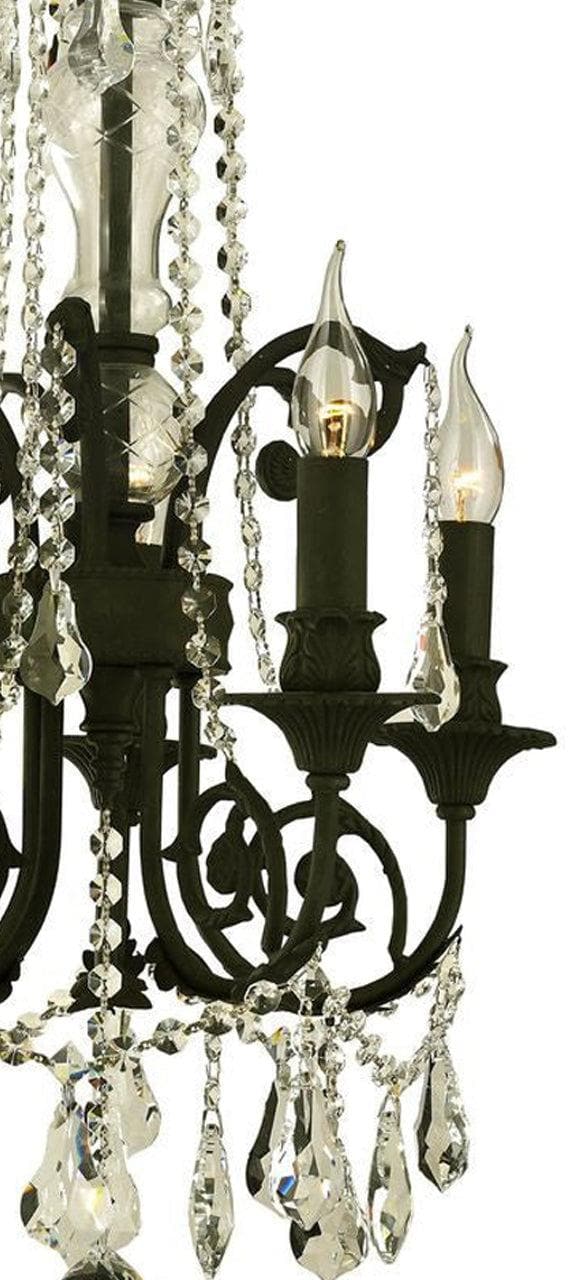 French Provincial Iron Chandelier- 5 Arm - Wrought Iron Finish