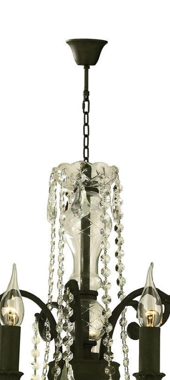 French Provincial Iron Chandelier- 5 Arm - Wrought Iron Finish